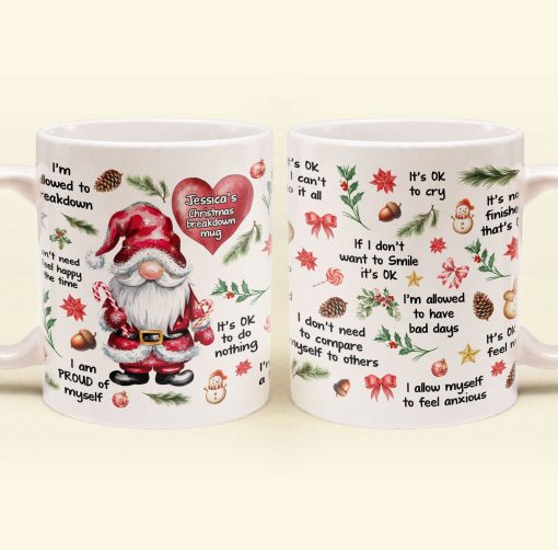 My Christmas Breakdown Mug Gnome Mug - Personalized Mug - Image 2
