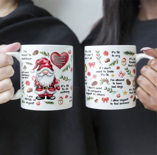 My Christmas Breakdown Mug Gnome Mug - Personalized Mug - Image 3