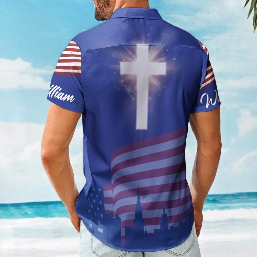 One Nation Under God Christian Patriot Day Hawaiian Shirt  - Custom Hawaiian Shirts - Image 3