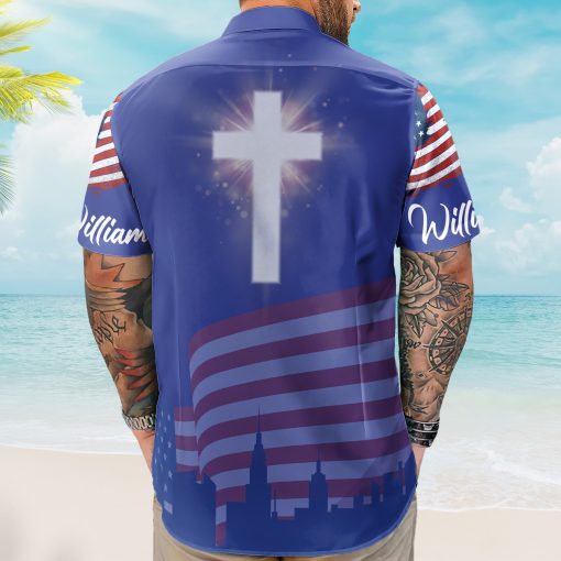 One Nation Under God Christian Patriot Day Hawaiian Shirt  - Custom Hawaiian Shirts - Image 4