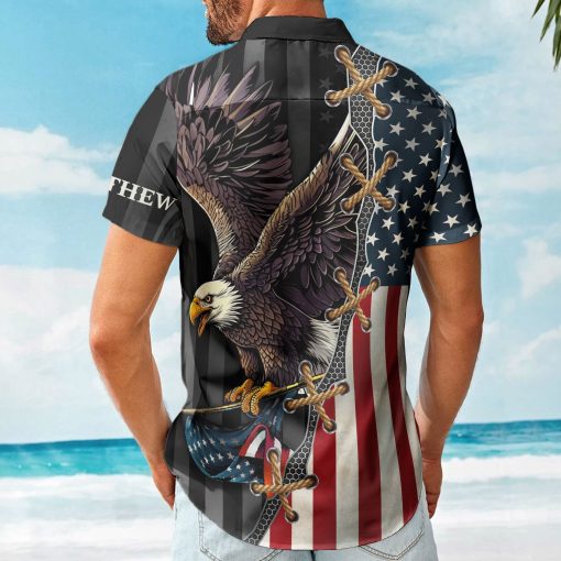 One Nation Under God Jesus Christian Patriot Day Hawaiian Shirt - Custom Hawaiian Shirts - Image 2