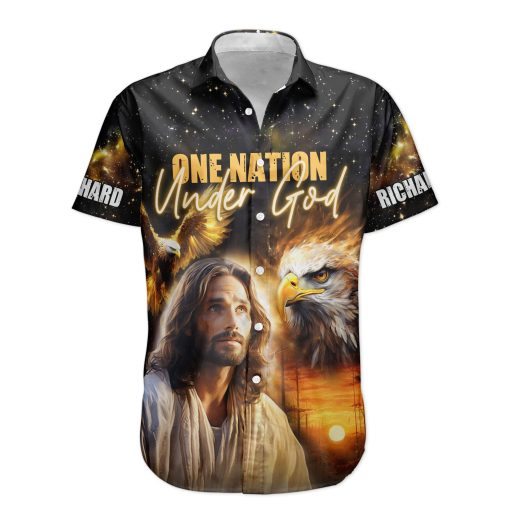One Nation Under God Jesus Hawaiian Shirt - Custom Hawaiian Shirts - Image 5