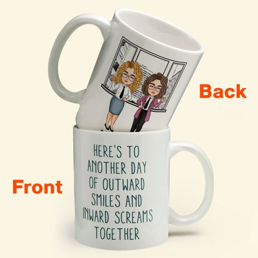 Outward Smiles And Inward Screams - Personalized Mug - Image 3