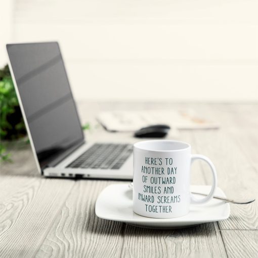 Outward Smiles And Inward Screams - Personalized Mug - Image 4