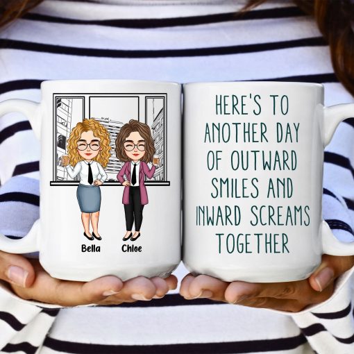 Outward Smiles And Inward Screams - Personalized Mug - Image 5
