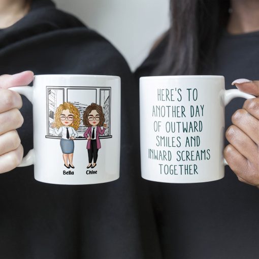 Outward Smiles And Inward Screams - Personalized Mug - Image 6