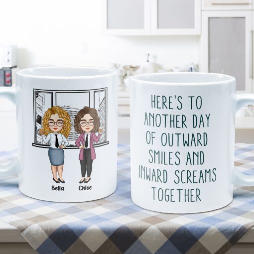 Outward Smiles And Inward Screams - Personalized Mug - Image 7
