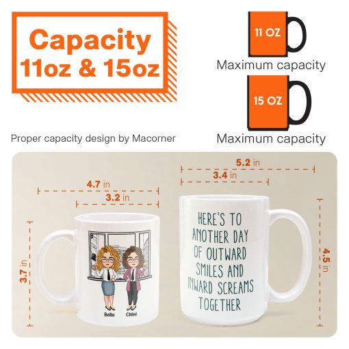 Outward Smiles And Inward Screams - Personalized Mug - Image 8
