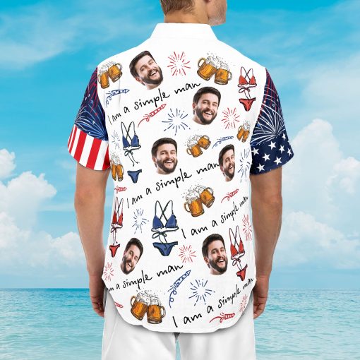 I Am A Simple Man - Personalized Photo Hawaiian Shirt - Image 2