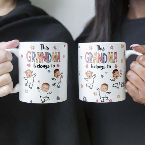 This Grandma Belongs To - Personalized Photo Mug - Image 4