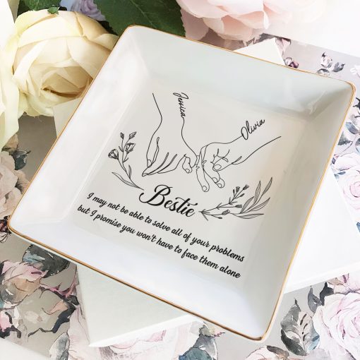 Pinky Promise Friendship Forever - Personalized Jewelry Dish - Image 2