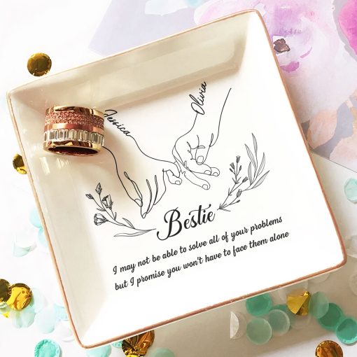Pinky Promise Friendship Forever - Personalized Jewelry Dish - Image 3