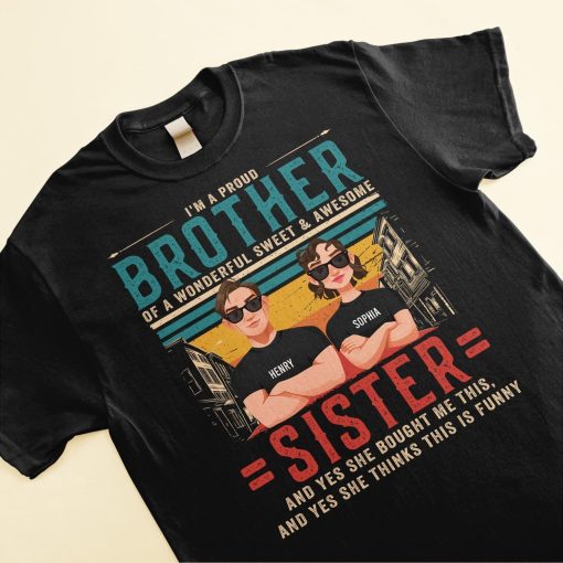 Proud Brother Proud Sister - Personalized Shirt - Image 3