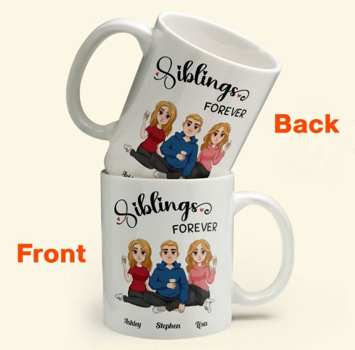 Siblings Forever - Personalized Mug - Image 3