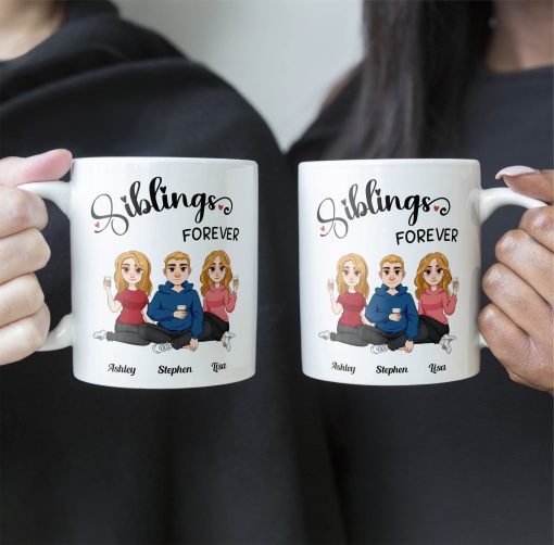 Siblings Forever - Personalized Mug - Image 5