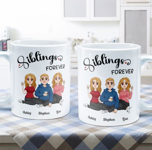 Siblings Forever - Personalized Mug - Image 6