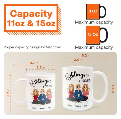 Siblings Forever - Personalized Mug - Image 7