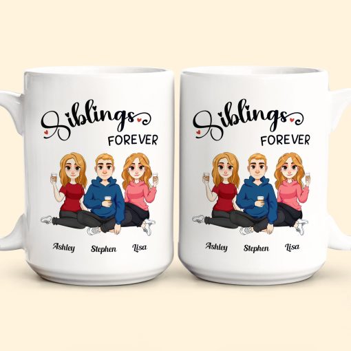 Siblings Forever - Personalized Mug - Image 2