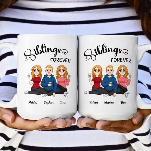 Siblings Forever - Personalized Mug - Image 8