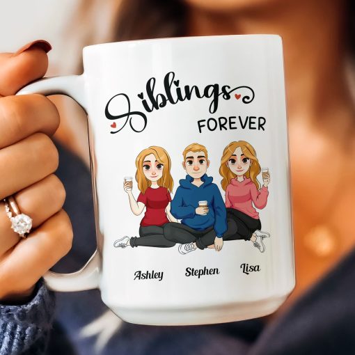 Siblings Forever - Personalized Mug - Image 9