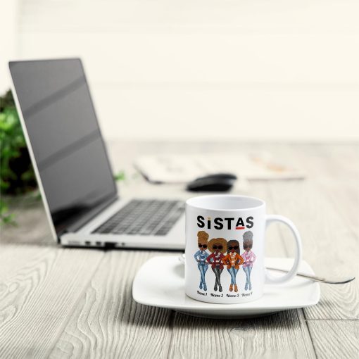 Sistas Not Sisters By Blood But Sisters By Heart - Personalized Mug - Birthday & Christmas Gift For Sista, Sister, Soul Sister, Best Friend, BFF, Bestie, Friend - Image 6