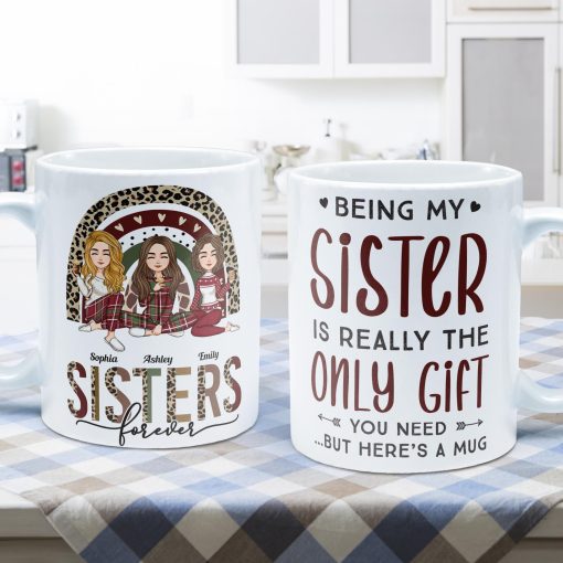 Sister - Here's A Mug - Personalized Mug - Christmas, New Year, Loving Gift For Sistas, Sister, Besties, Best Friends, Soul Sisters - Image 4