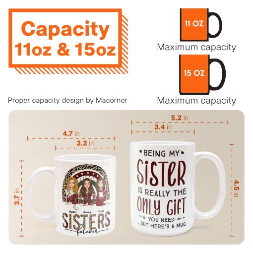 Sister - Here's A Mug - Personalized Mug - Christmas, New Year, Loving Gift For Sistas, Sister, Besties, Best Friends, Soul Sisters - Image 5
