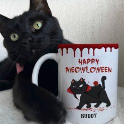 Spooky Fluffy Cat - Personalized Mug