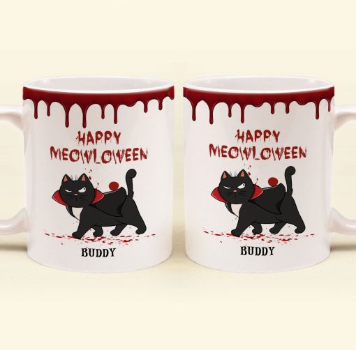 Spooky Fluffy Cat - Personalized Mug - Image 6