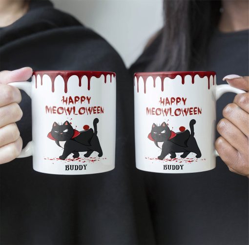 Spooky Fluffy Cat - Personalized Mug - Image 7