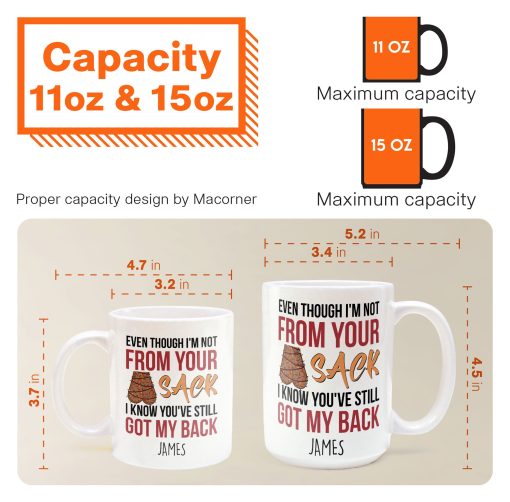 Step Dad You've Still Got My Back Funny Mug - Personalized Mug - Image 4