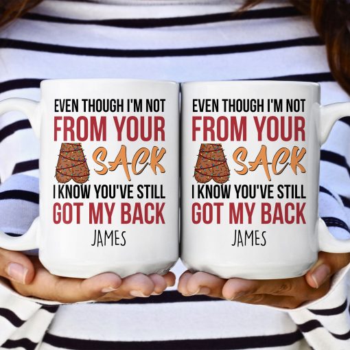 Step Dad You've Still Got My Back Funny Mug - Personalized Mug - Image 6