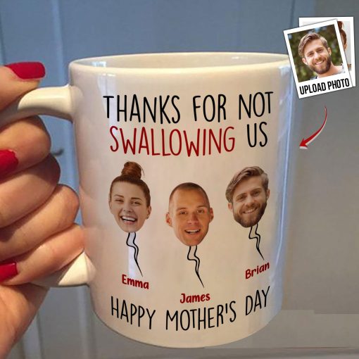 Thanks For Not Swallowing Us - Personalized Photo Mug - Image 2