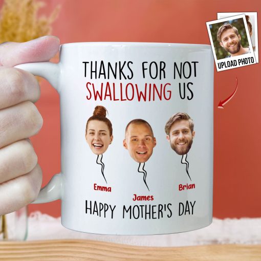Thanks For Not Swallowing Us - Personalized Photo Mug - Image 3