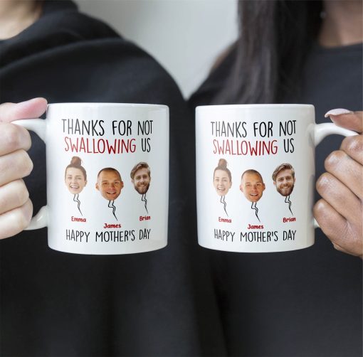 Thanks For Not Swallowing Us - Personalized Photo Mug - Image 4
