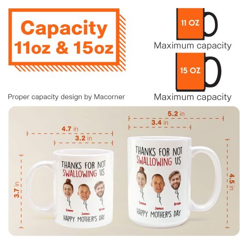 Thanks For Not Swallowing Us - Personalized Photo Mug - Image 5