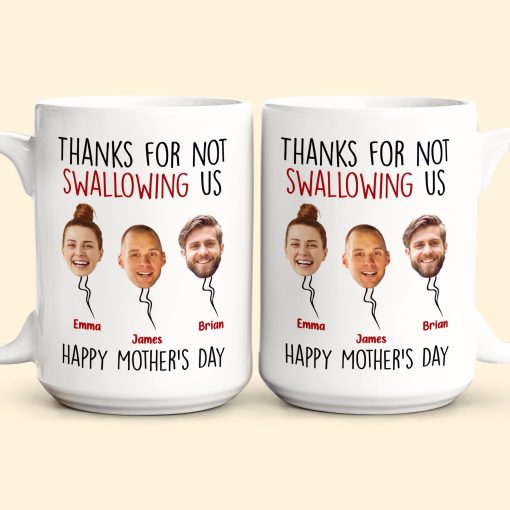 Thanks For Not Swallowing Us - Personalized Photo Mug - Image 6