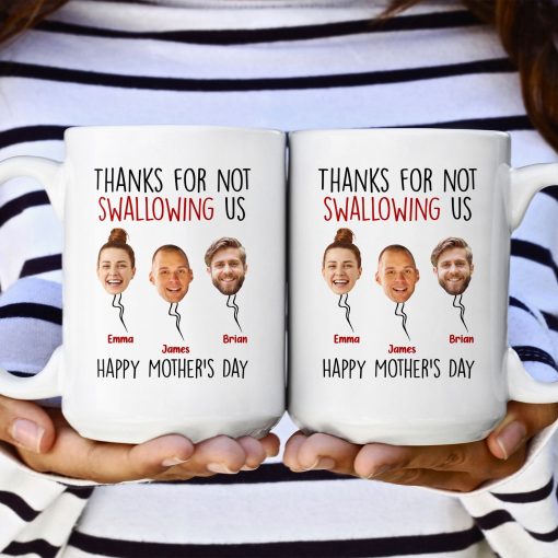 Thanks For Not Swallowing Us - Personalized Photo Mug - Image 7