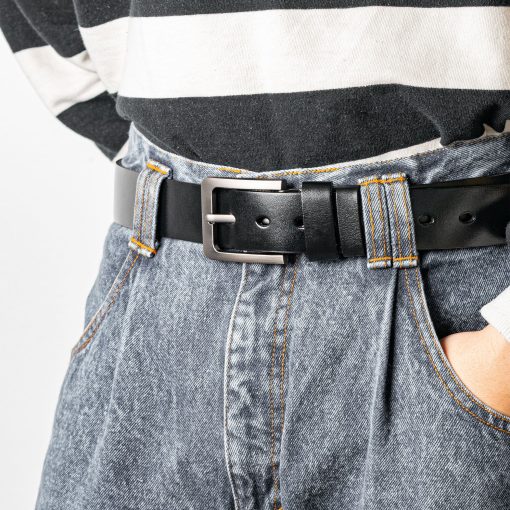 Think Of Us Whenever You Take Off Your Pants Dad Gift - Personalized Engraved Leather Belt - Image 3