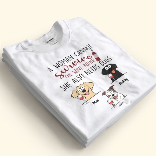 Woman Also Needs Dogs - Personalized Shirt - Image 2