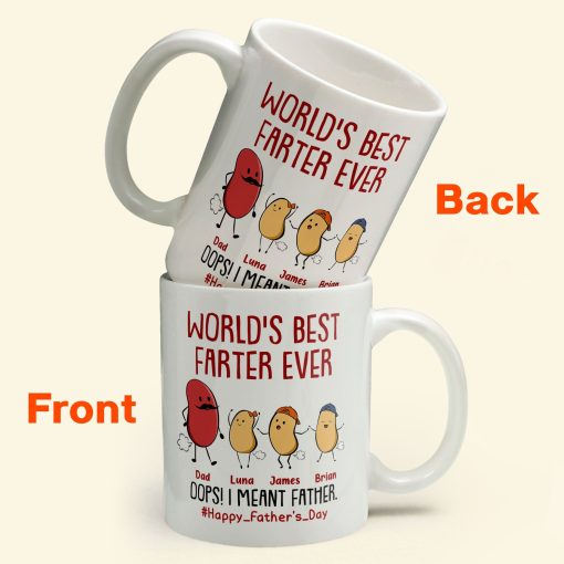 World's Best Farter Ever I Mean Father Funny - Personalized Mug - Image 2