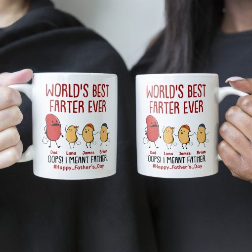 World's Best Farter Ever I Mean Father Funny - Personalized Mug - Image 4