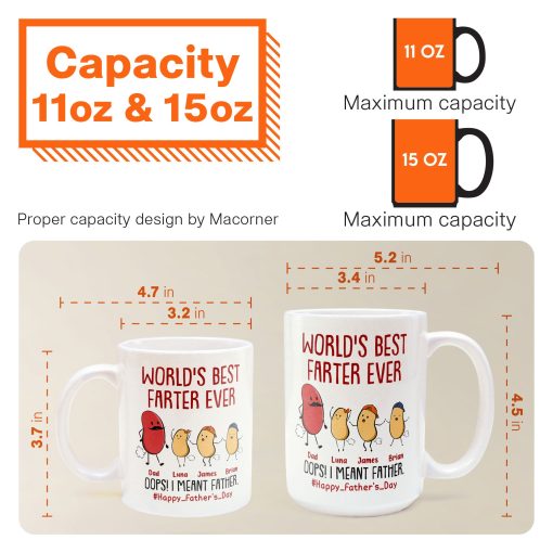 World's Best Farter Ever I Mean Father Funny - Personalized Mug - Image 6