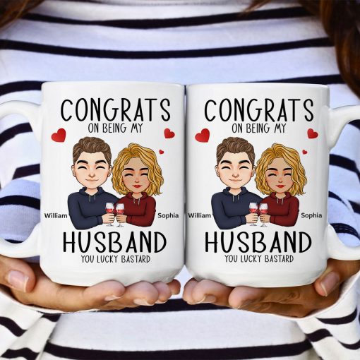 Congrats On Being My Husband - Personalized Mug - Image 3