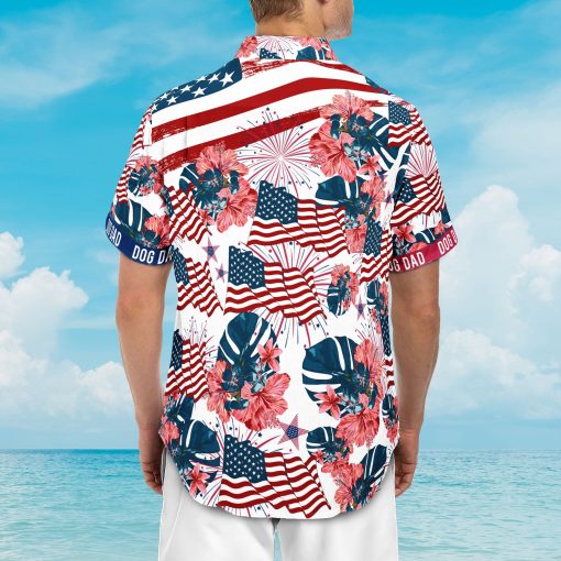 Dog Dad Patriotic America 4th Of July - Personalized Hawaiian Shirt - Image 5